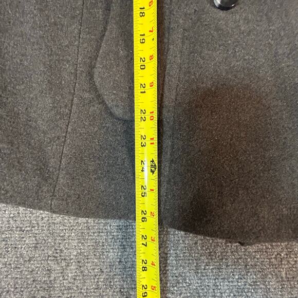 Andrew Marc New York Wool Double Breasted Pea Coat Jacket Charcoal Size 8 - Picture 5 of 7